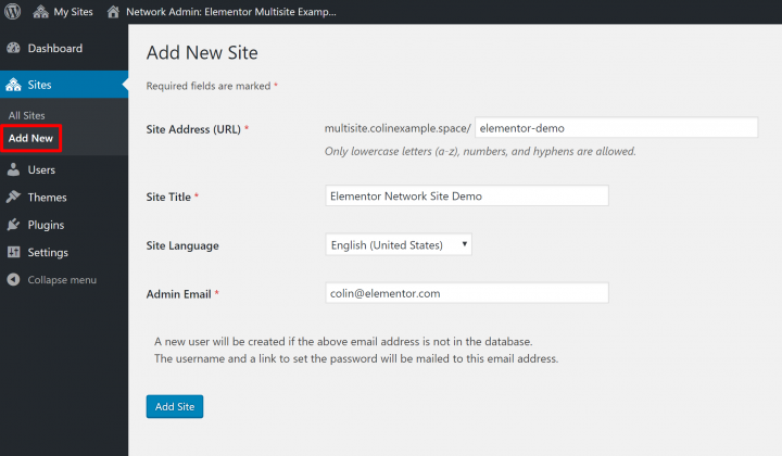 Start Creating New WordPress Multisite