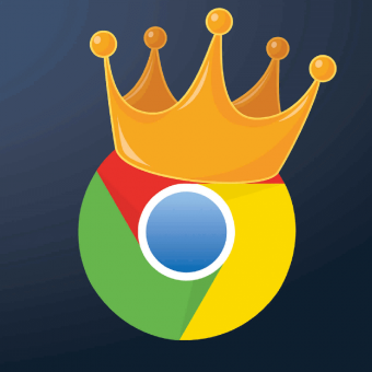 chrome's logo with a crown on top