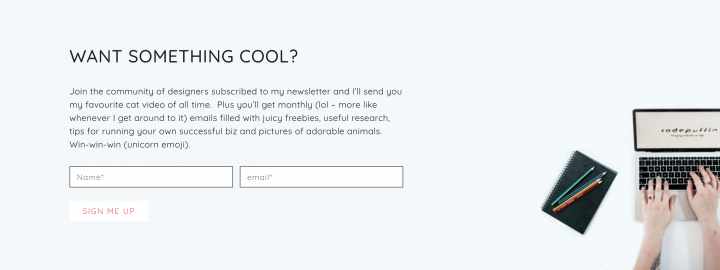 elementor subscription form example