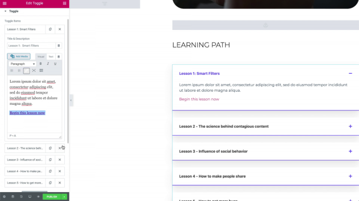 creating-links-course-lesson-elementor-dynamic-tags