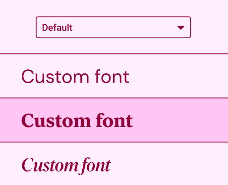 custom fonts Better Experience 19