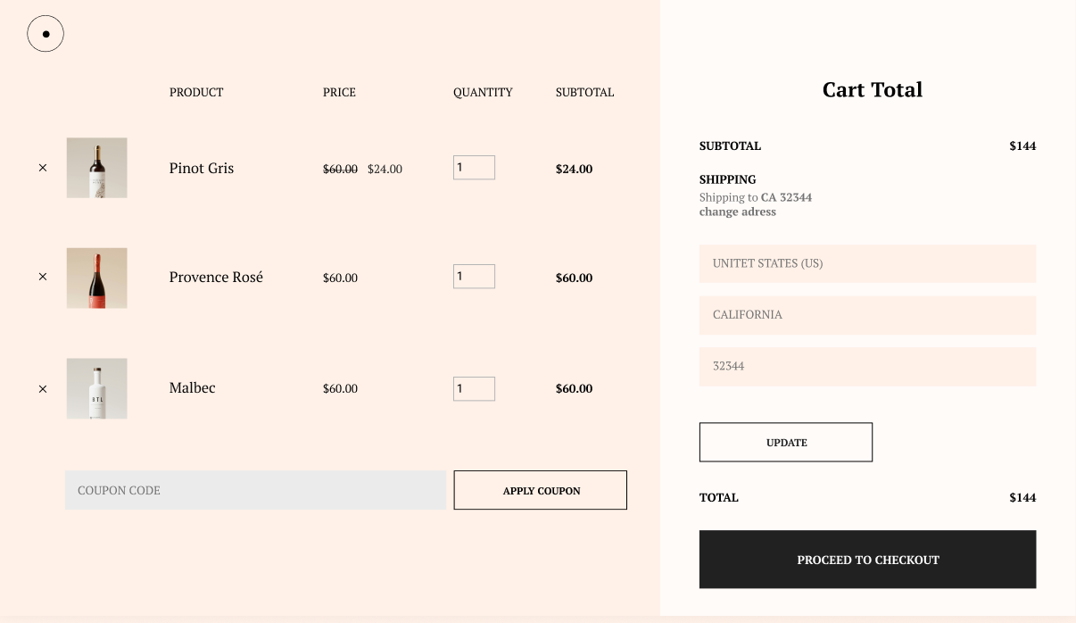 cart page WooCommerce Builder 17