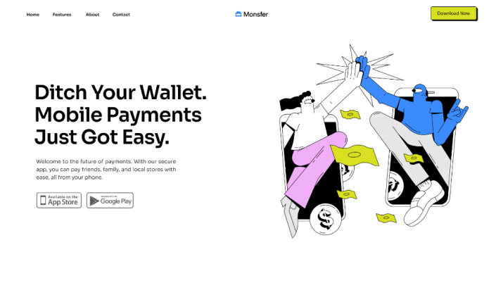 Mobile Payment App featured Website Builder + WordPress Themes 5