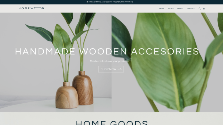 Wooden Accessories Store featured Website Builder + WordPress Themes 7