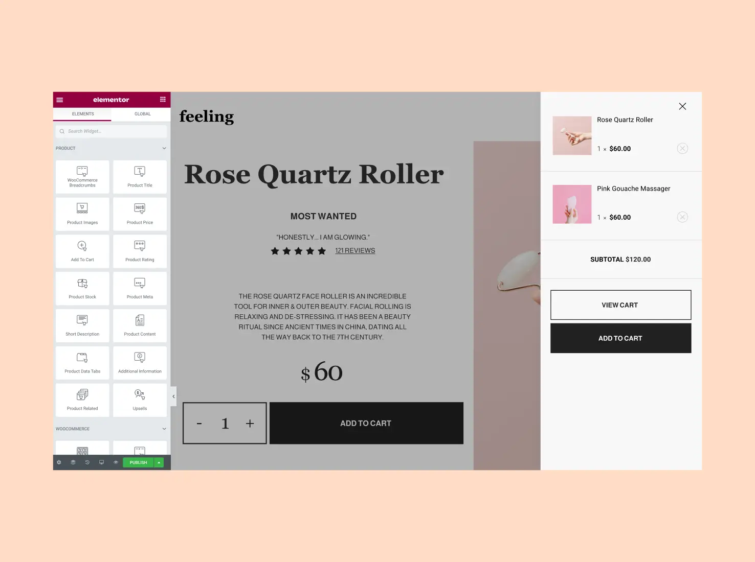 Menu Cart 8 Elementor Hosting | LP 39