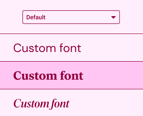 custom fonts Better Experience 17