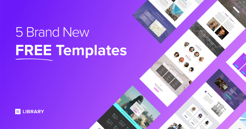 5 Brand New FREE Elementor Homepage Templates
