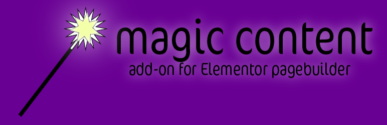 Add-ons for Elementor: Magic Content