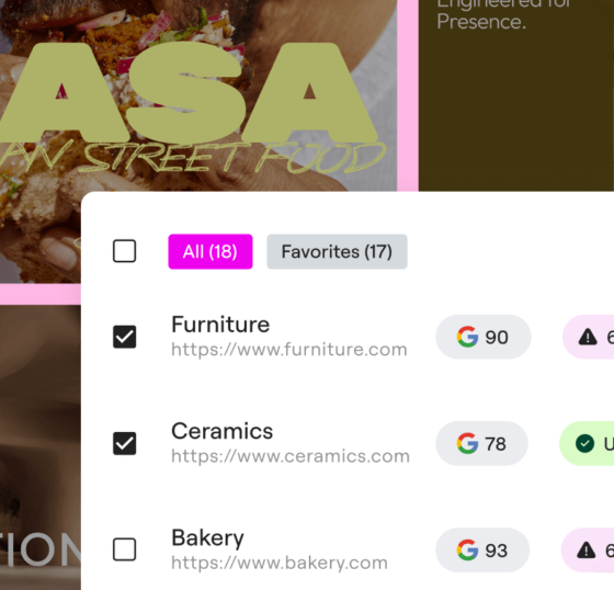 simple site management dashboard