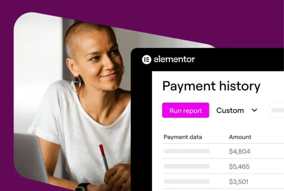 Woman and payment history graphs